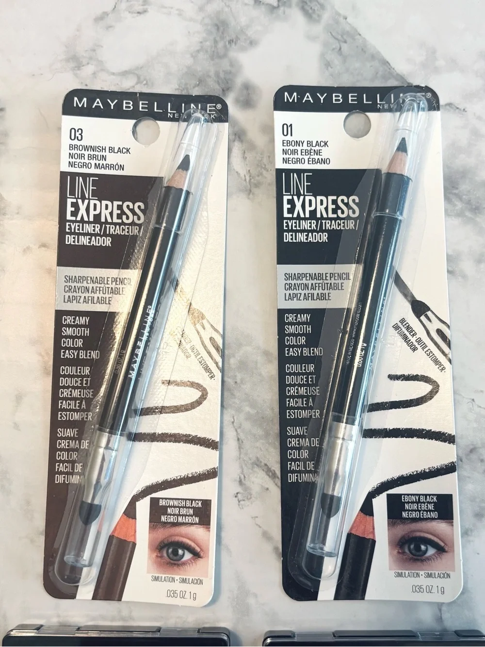 NWT Lot of Maybelline Eye Makeup Line Express Eyeliner and Expert Wear Eyeshadow